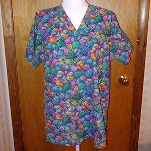 Scrub top Easter Mad About Scrubs Large